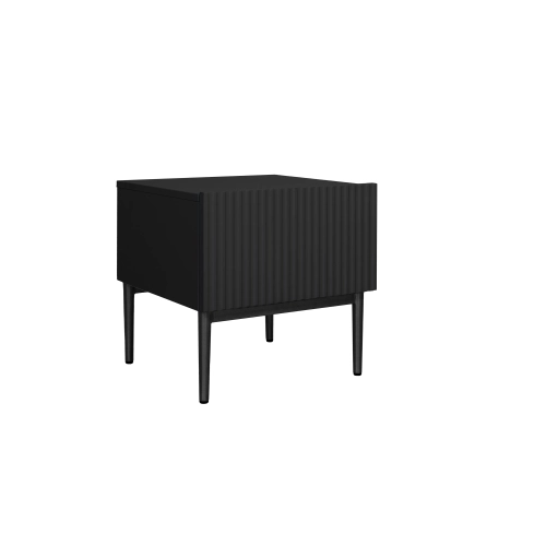 Zestaw szafek nocnych Nicole 46 cm - czarny / czarne nóżki